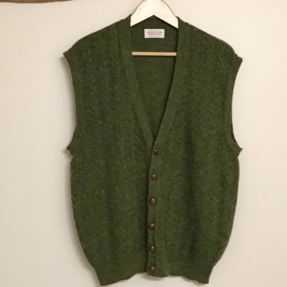 United Colors Of Benetton Other - Vintage, Old School United colors of Benetton 100% Shetland Wool Cable Knit Vest